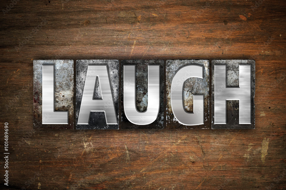 Fotografie Laugh Concept Metal Letterpress Type