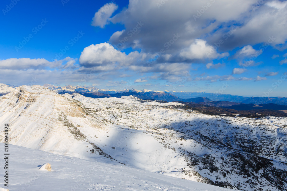 Mountain winter panorama, Italy