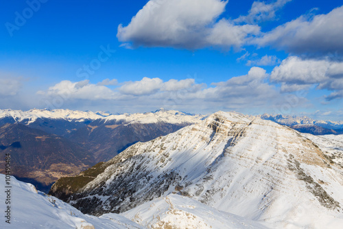 Mountain winter panorama  Italy