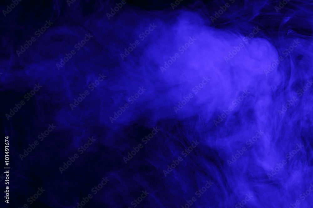 Abstract blue smoke hookah.