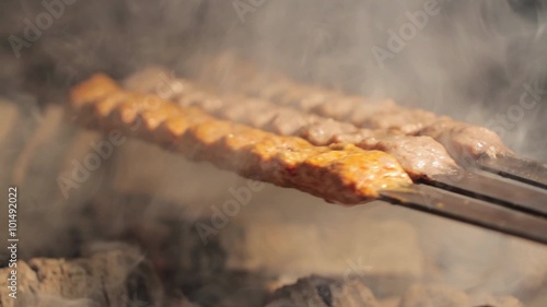 Barbecue grliling shish kebab