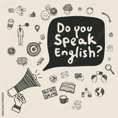 Concept of learning English. 