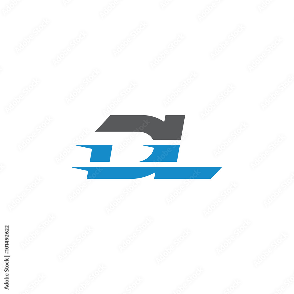 Simple Modern Dynamic Letter Initial Logo dl Simple Modern Dynamic Letter Initial Logo dl