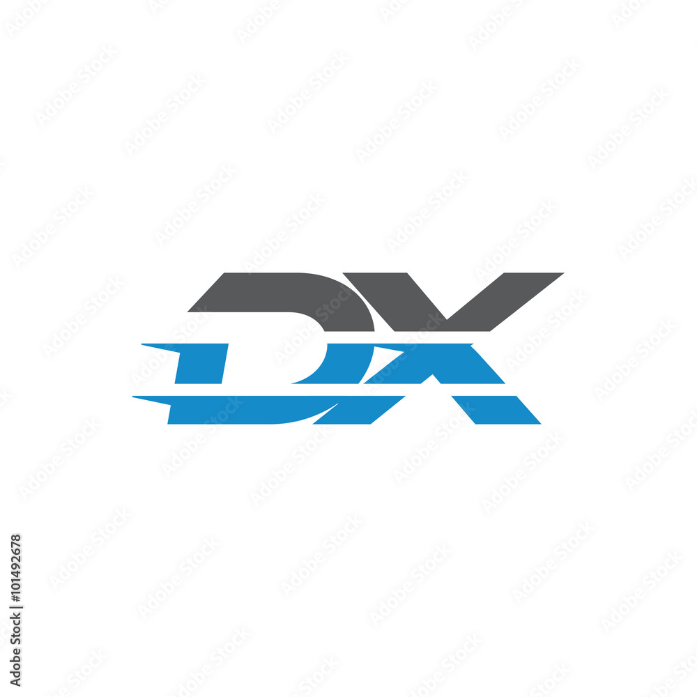 Simple Modern Dynamic Letter Initial Logo dx Simple Modern Dynamic Letter Initial Logo dx