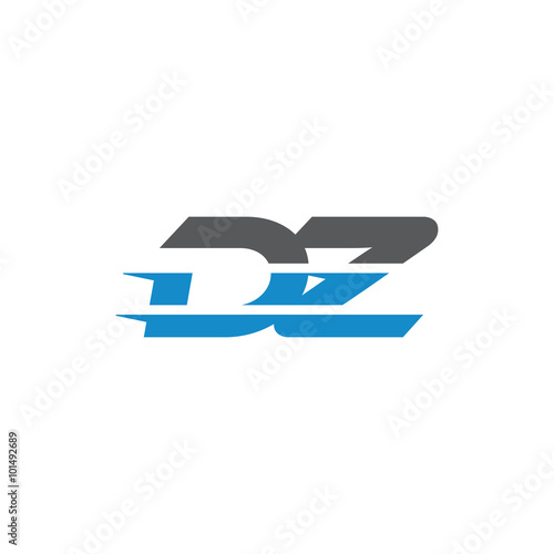 Simple Modern Dynamic Letter Initial Logo dz