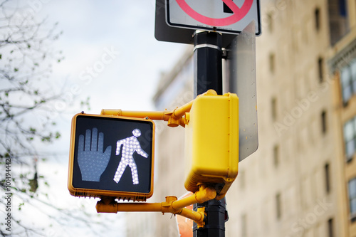 Don't walk New York traffic sign photo