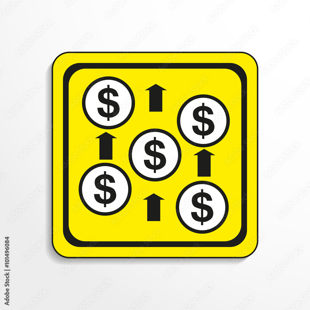 Financial income. Vector icon. Financial income. Vector icon.