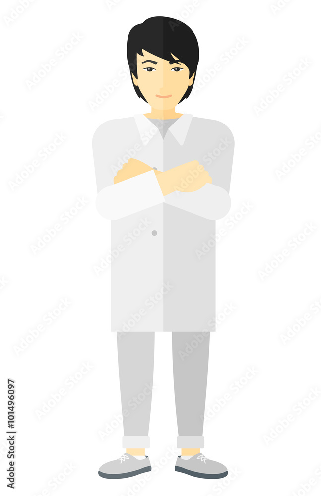 Male laboratory assistant. Male laboratory assistant.