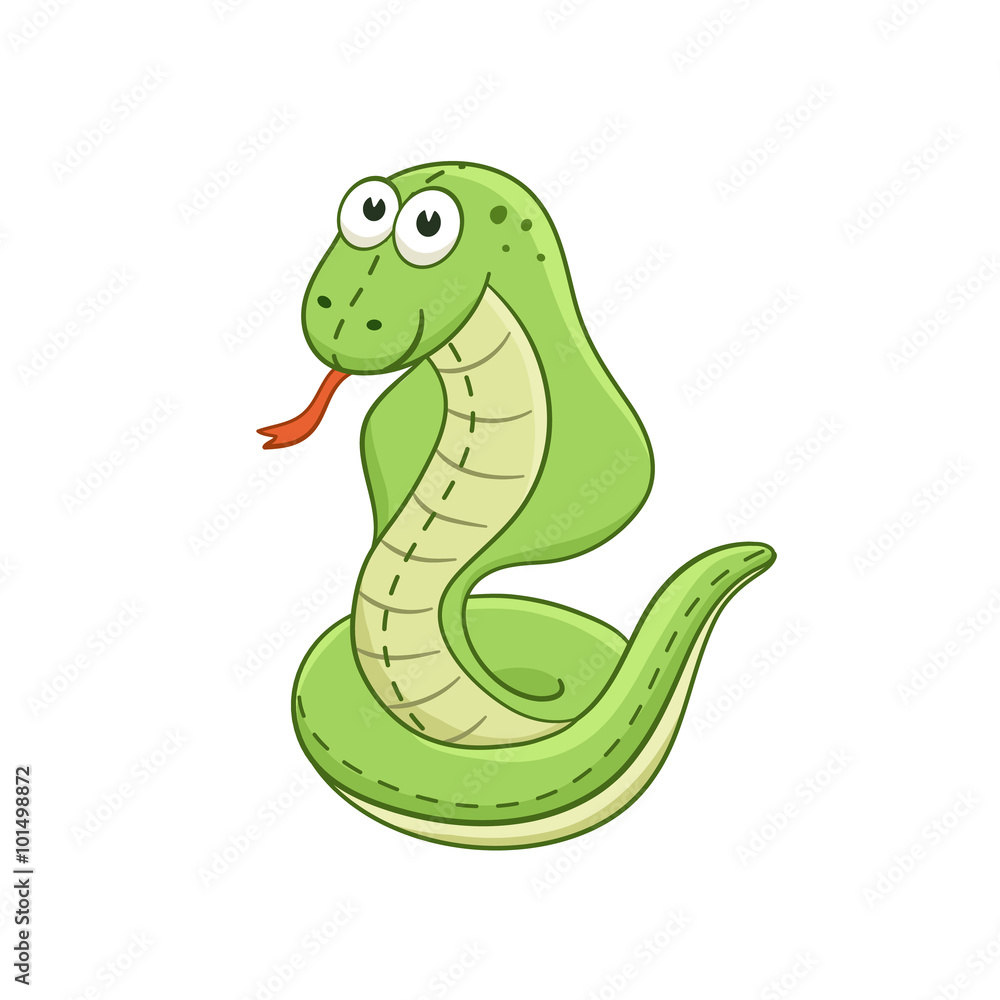 Cute cartoon animal. Stuffed snake. Vector plush toy isolated on white background. Cute cartoon animal. Stuffed snake. Vector plush toy isolated on white background.