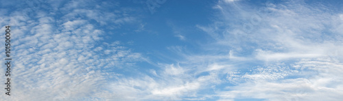 Beautiful panoramic sky on a sunny day.