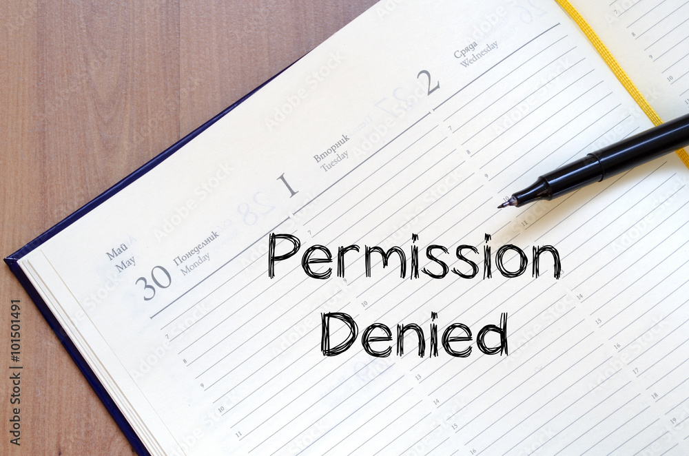 Permission denied write on notebook Permission denied write on notebook