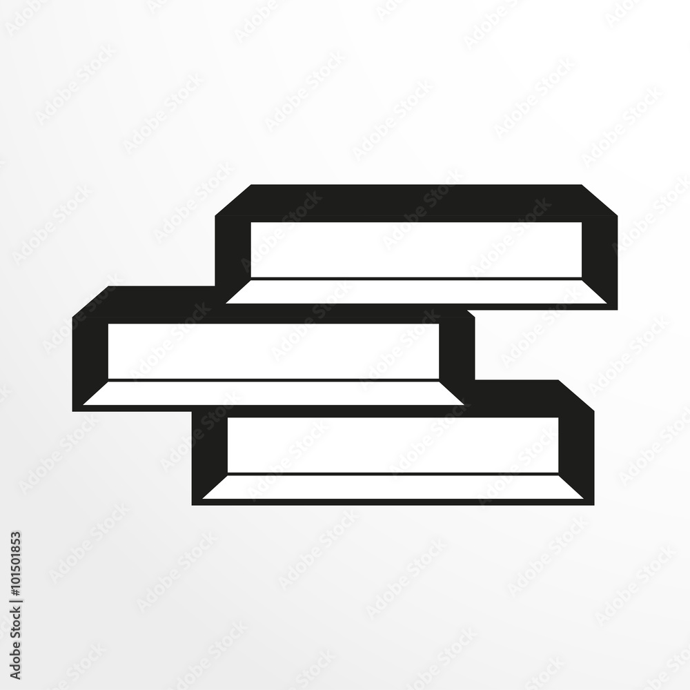 Pieces of furniture. Book shelves. Vector illustration. Pieces of furniture. Book shelves. Vector illustration.