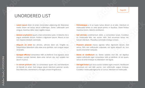 Unordered List Slide Template