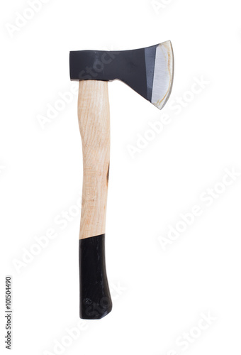 Small hand axe with wooden handle