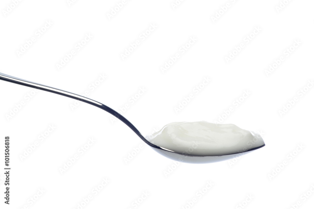 Yogur en una cuchara