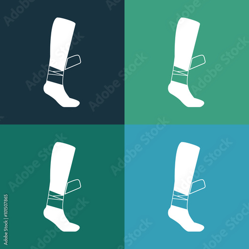 bandage on a leg icon