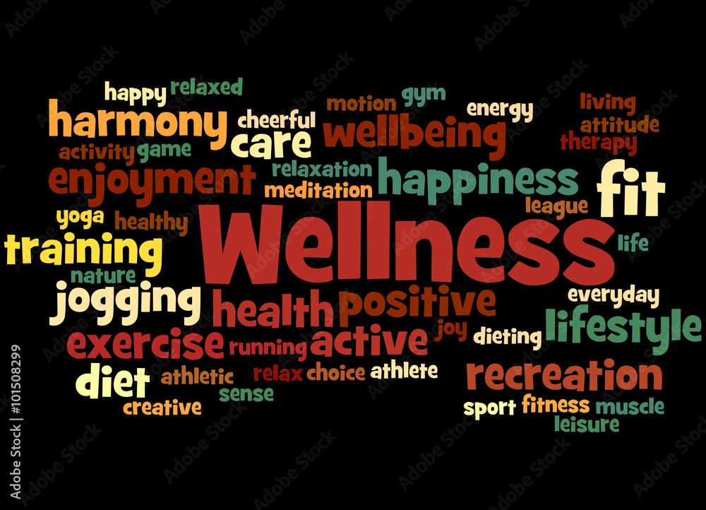 Wellness, word cloud concept 6