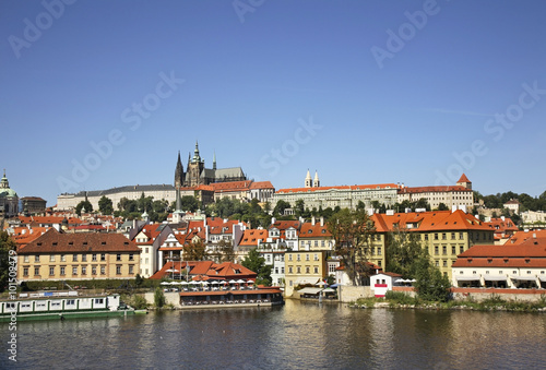 Panoramic view of Hradcany in Prague. Czech Republic