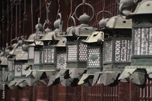 Lantern in a shrine in Nara