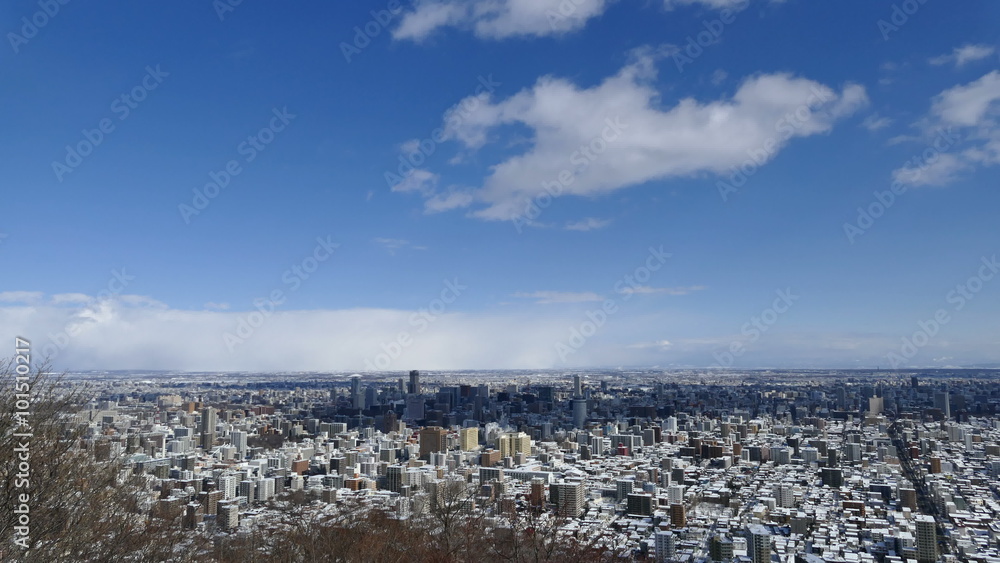 冬の札幌市・4kタイムラプス