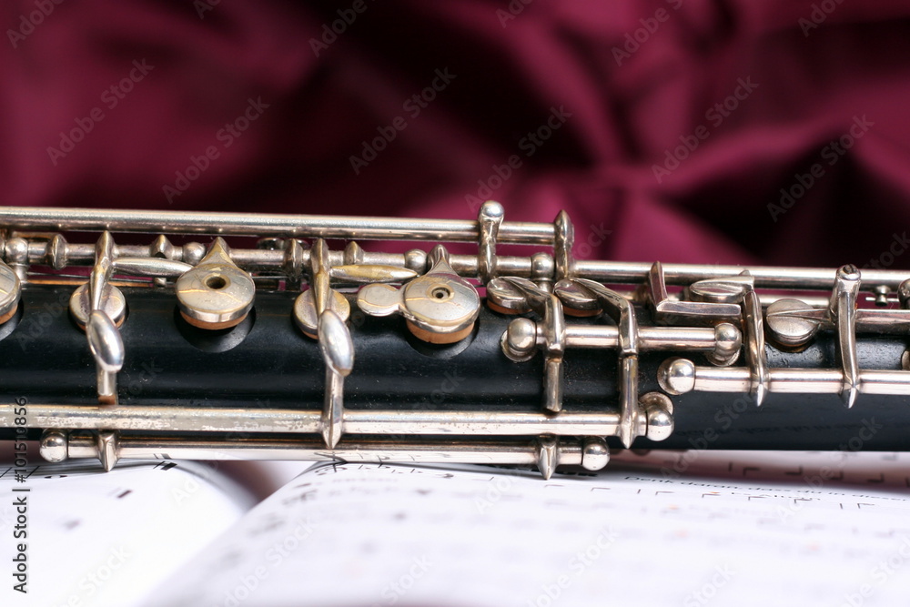 Obraz premium Oboe auf Noten