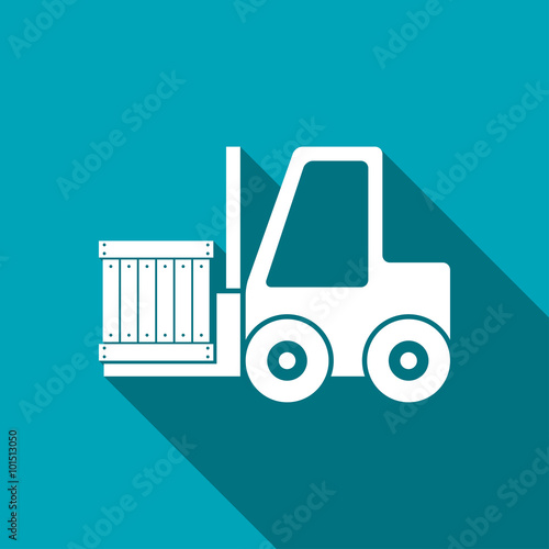 loading forklift vector icon