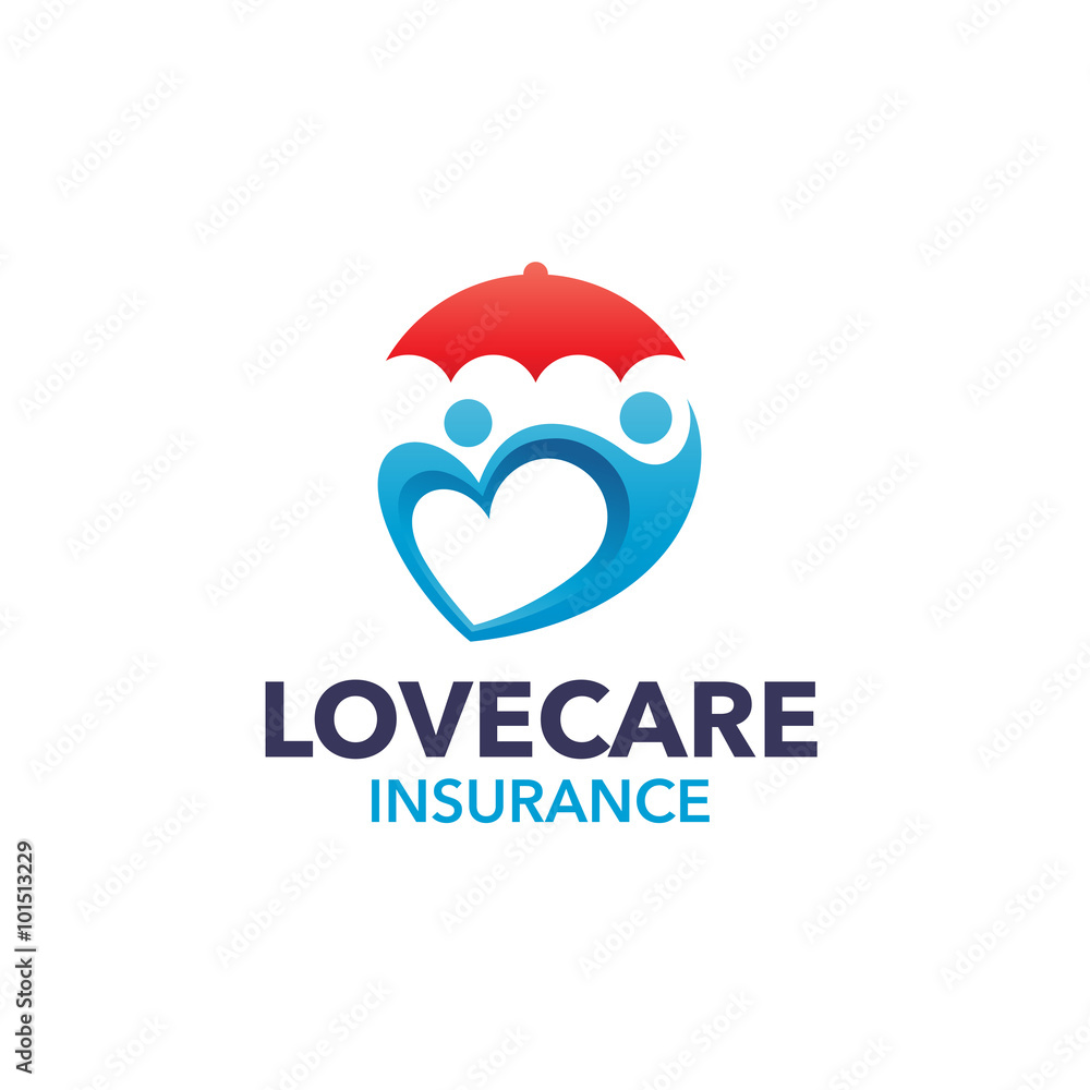 Abstract Colorful People and Heart Shape Icon Logo Abstract Colorful People and Heart Shape Icon Logo