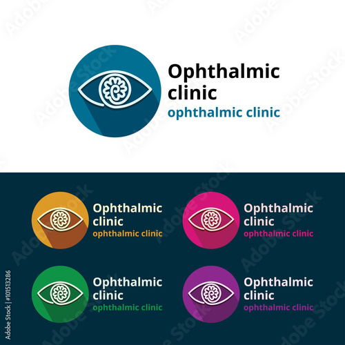 Logo for ophthalmic clinic. Set. Ophthalmology
