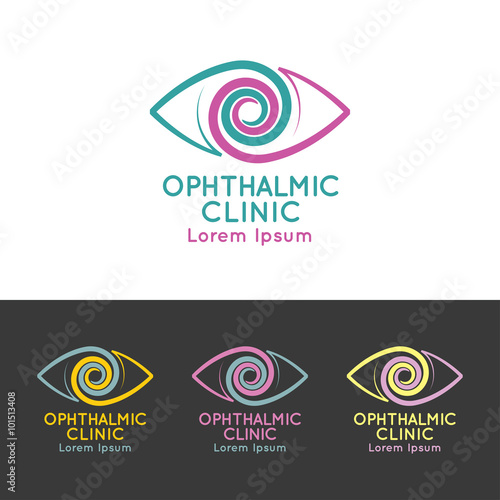 Logo for ophthalmic clinic. Set. Ophthalmology