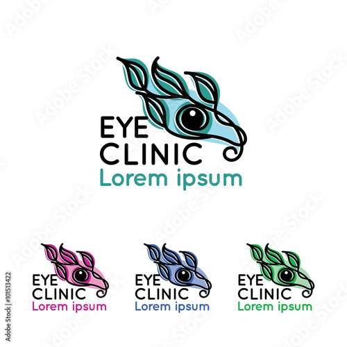 Logo for ophthalmic clinic. Set. Ophthalmology