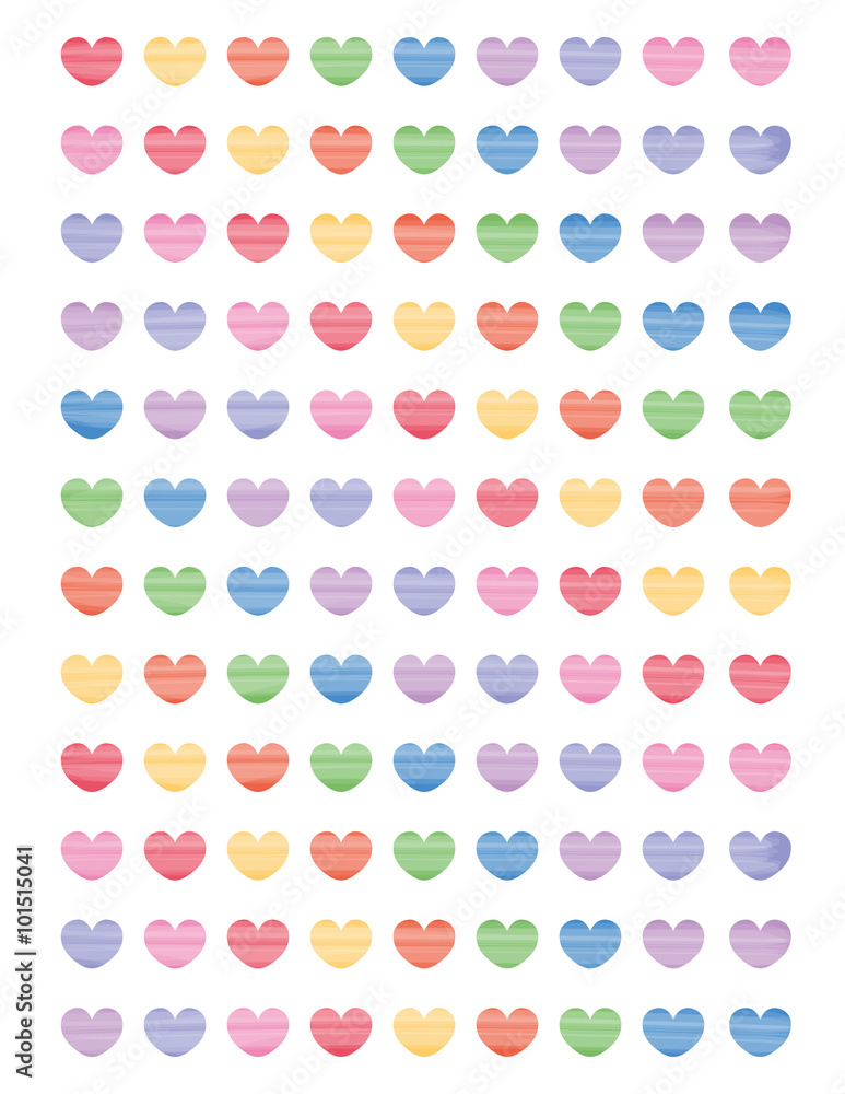 Pretty cute printable stickers colorful hearts for planners ...