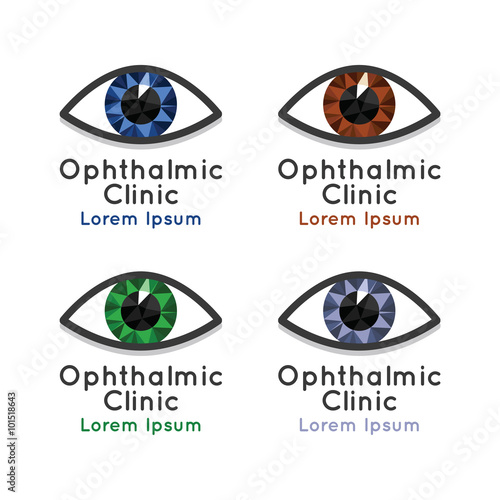 Logo for ophthalmic clinic. Set. Ophthalmology