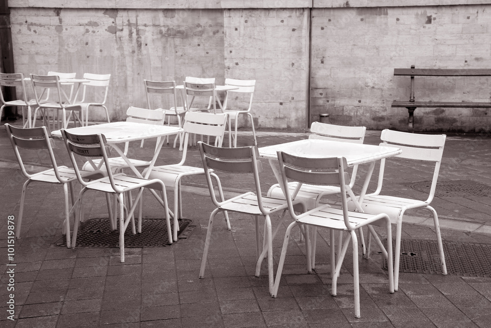 Cafe Tables and Chairs, Brussels Cafe Tables and Chairs, Brussels