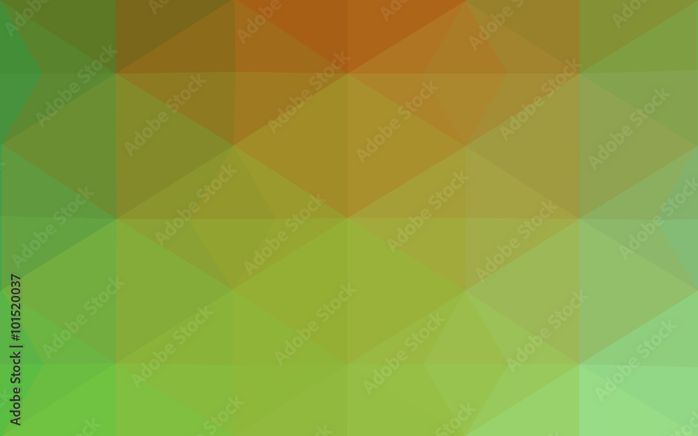 Obraz premium Multicolor green, yellow, orange polygonal design pattern, which consist of triangles and gradient in origami style.