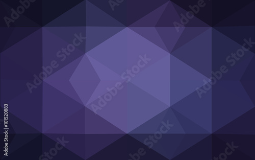 Dark purple polygonal design pattern, which consist of triangles and gradient in origami style.