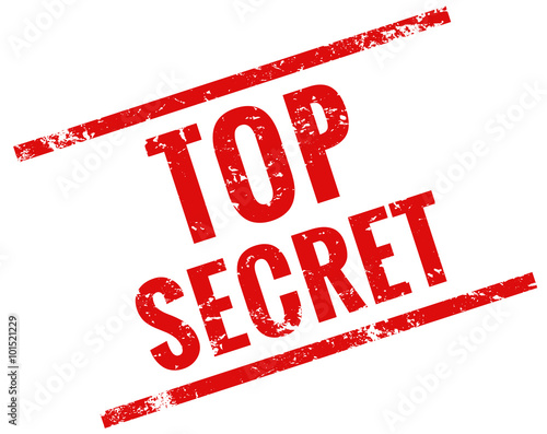 Stempel Grunge Top secret rot geheim