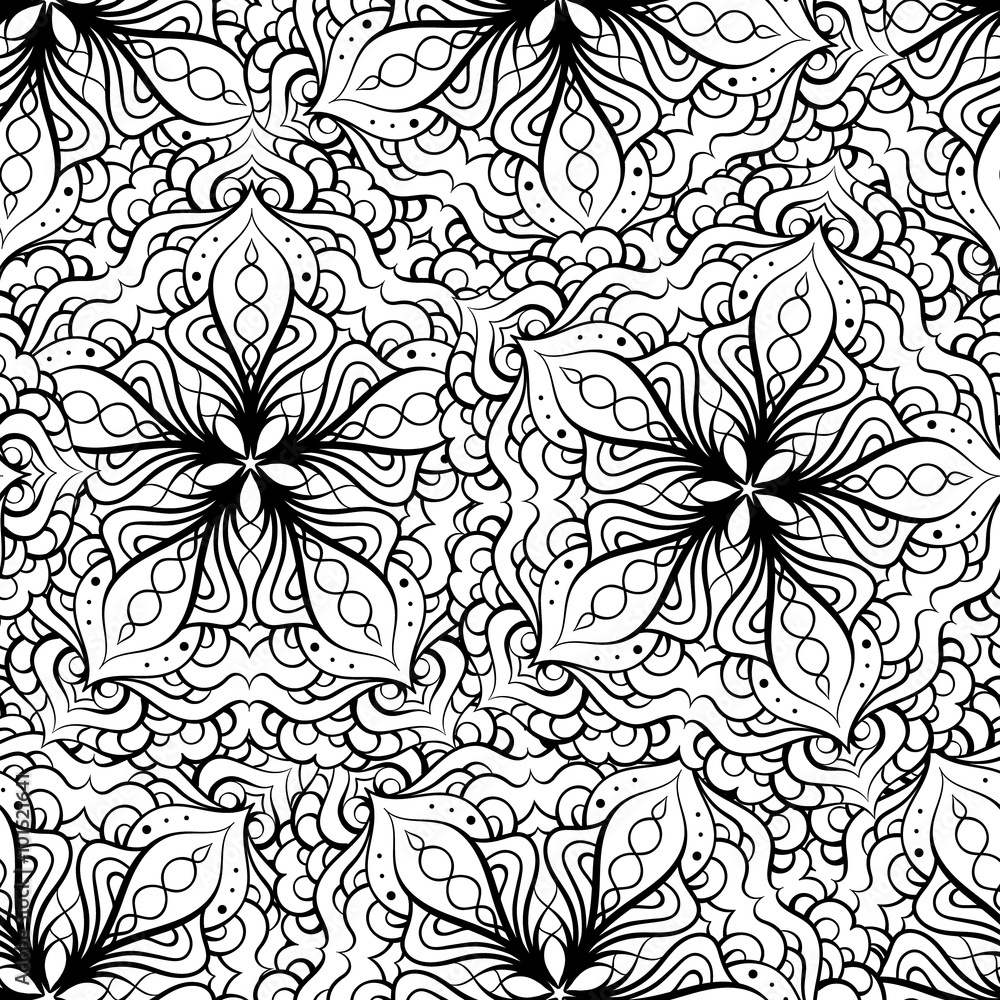 Fototapeta premium Ethnic decorative ornamental seamless pattern