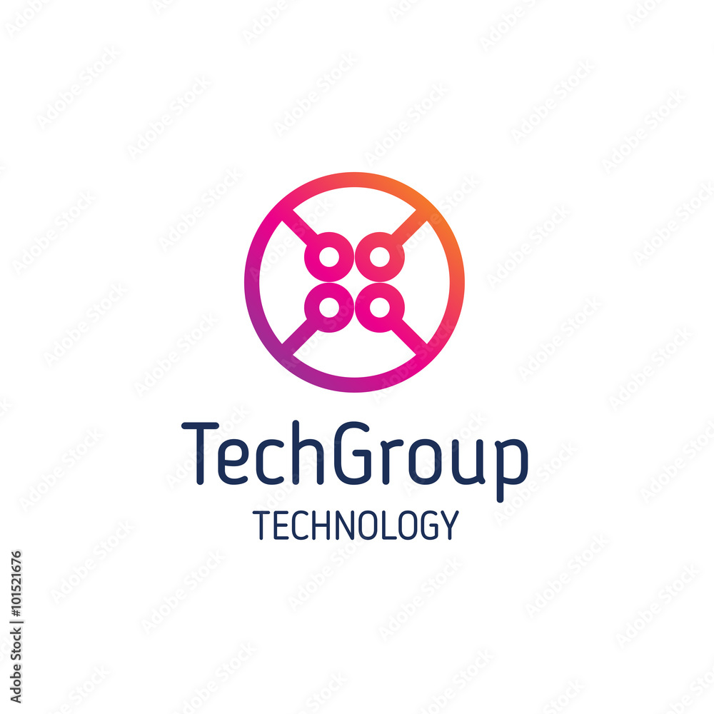 High Tech Color Vector Logo