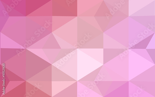 Pink polygonal design pattern  which consist of triangles and gradient in origami style.