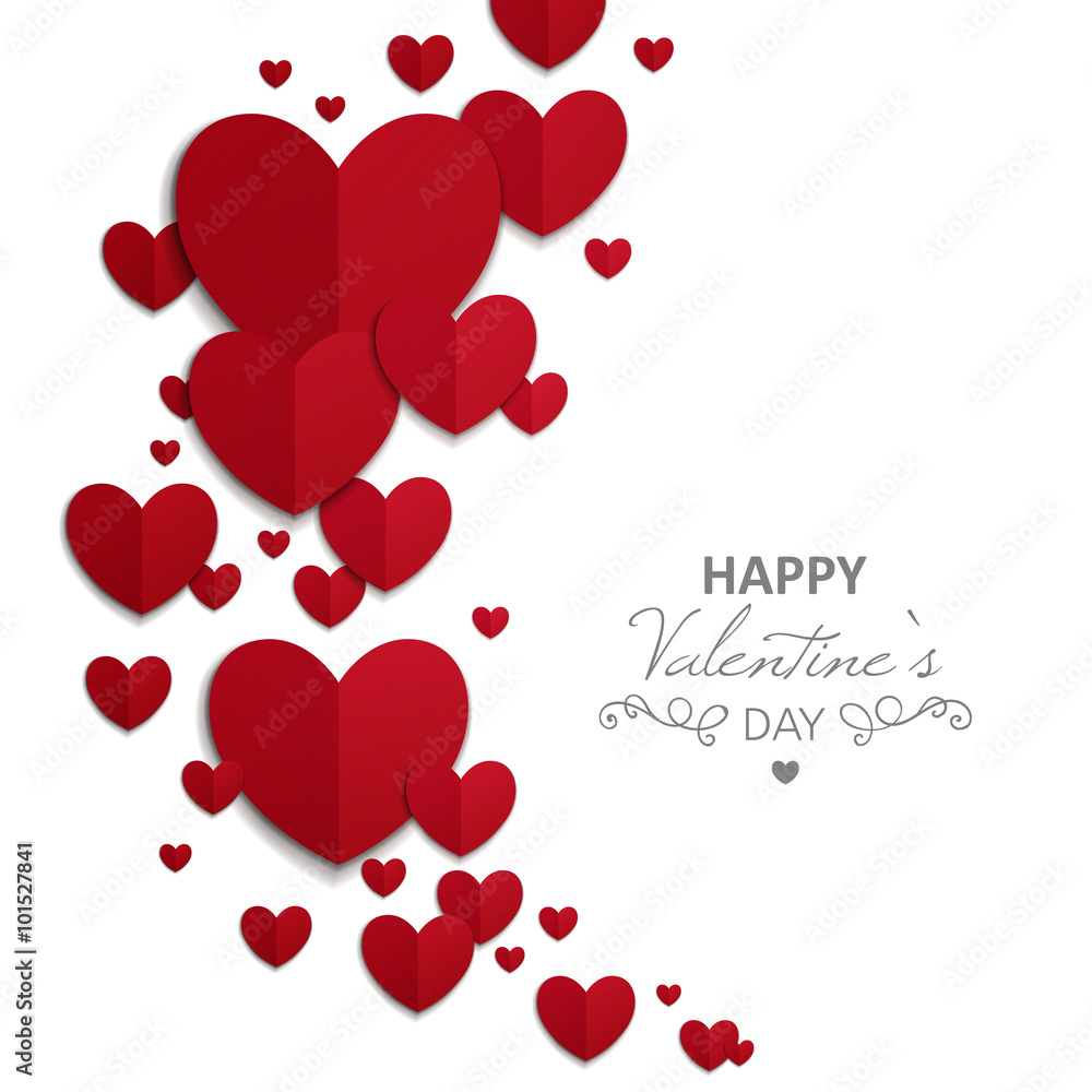 Vector Illustration of a Valentines Day Card - obrazy, fototapety, plakaty 