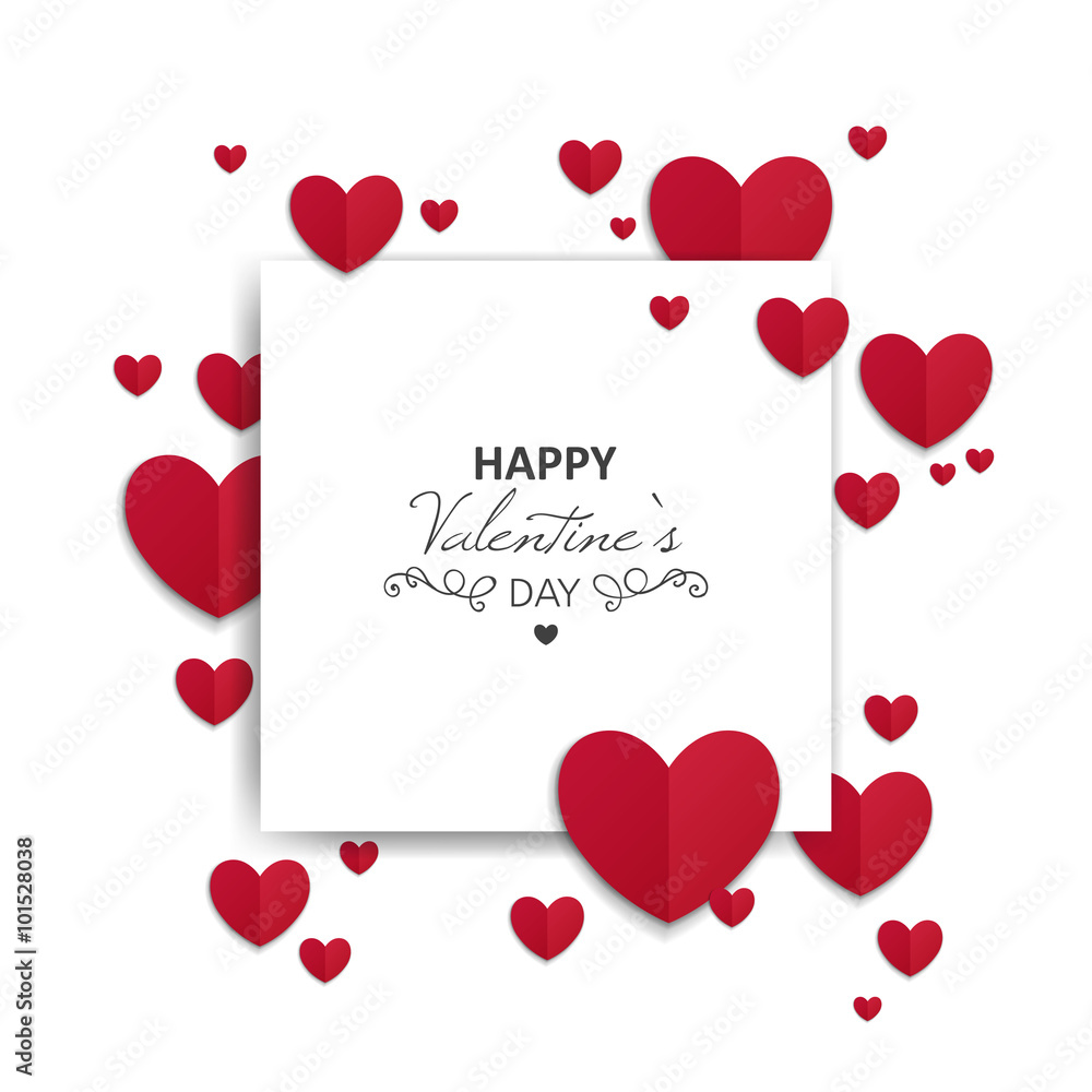 Vector Illustration of a Valentines Day Card