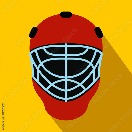 Photography Goalkeeper hockey helmet flat icon