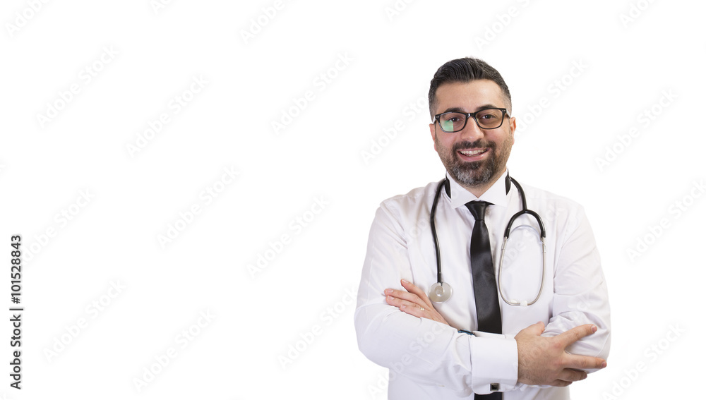 middle aged man doctor smiling 
