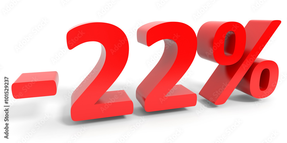 Discount 22 percent off sale. Discount 22 percent off sale.