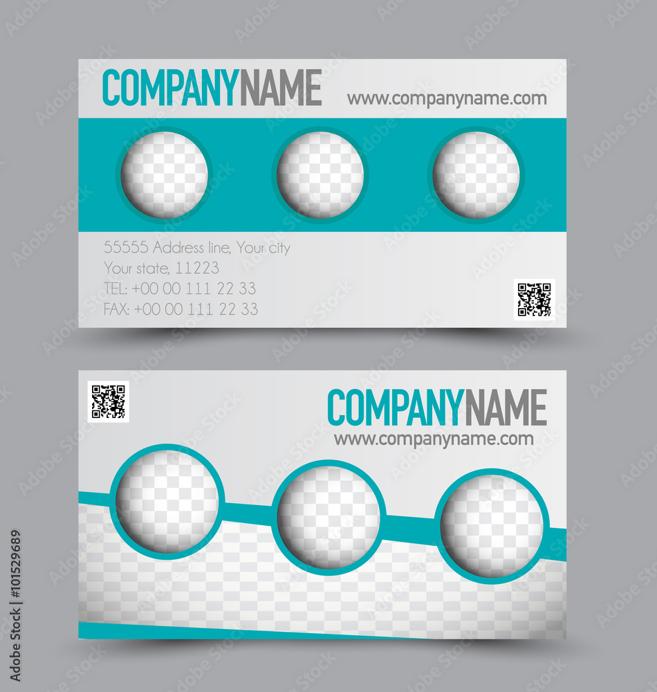 Business card set template for business identity corporate style. Green color. Vector illustration. Business card set template for business identity corporate style. Green color. Vector illustration.