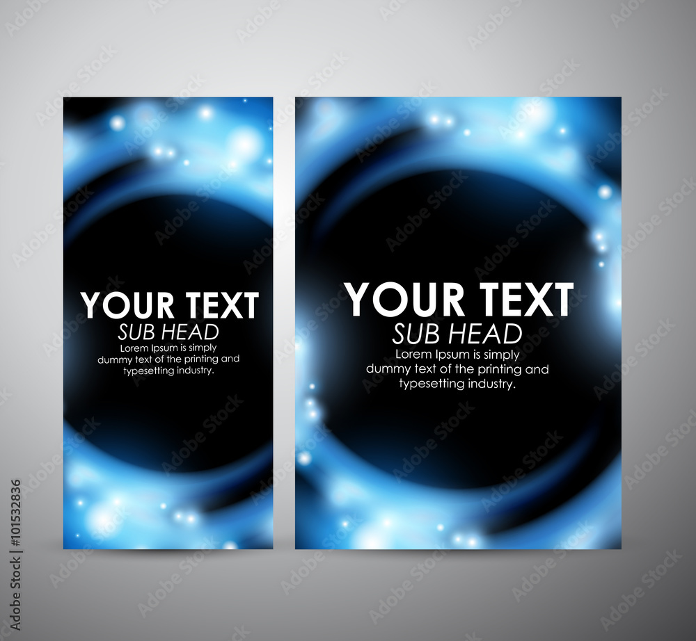 Abstract blue digital flare frame. Graphic resources design template. Vector illustration