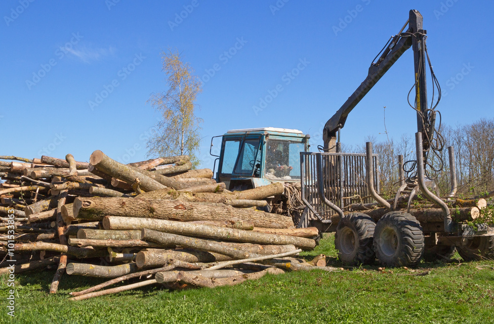 Tractor unload log.