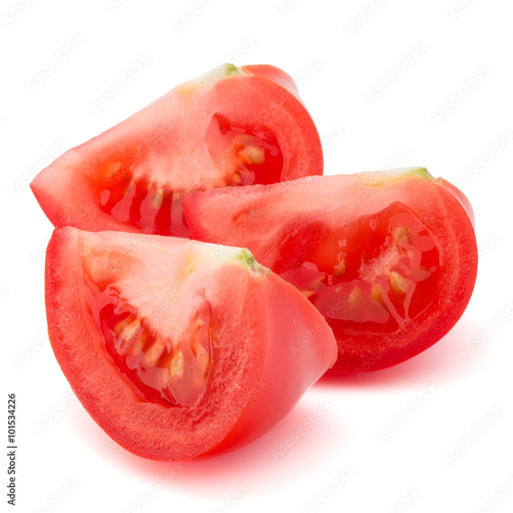 Tomato vegetable slice isolated on white background cutout Tomato vegetable slice isolated on white background cutout