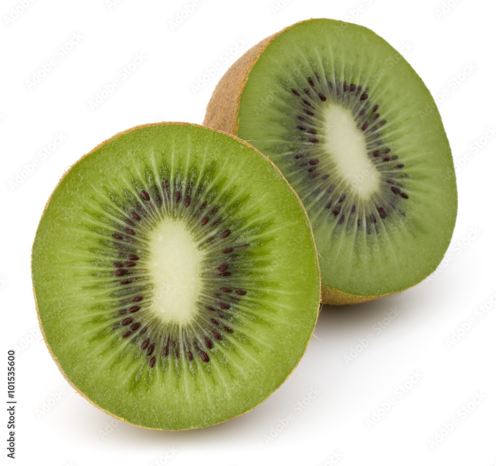 Sliced Kiwi fruit isolated on white background cutout Sliced Kiwi fruit isolated on white background cutout