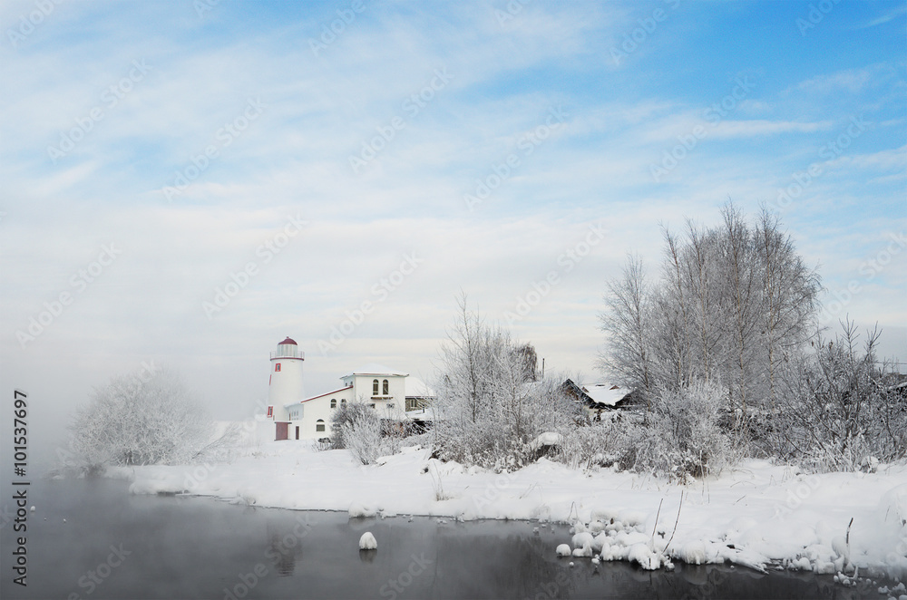 Lighthouse on the shore